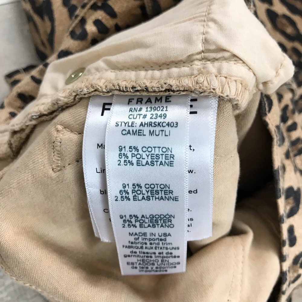 Frame Denim High Rise Leopard Print Jeans - Picture 13 of 16